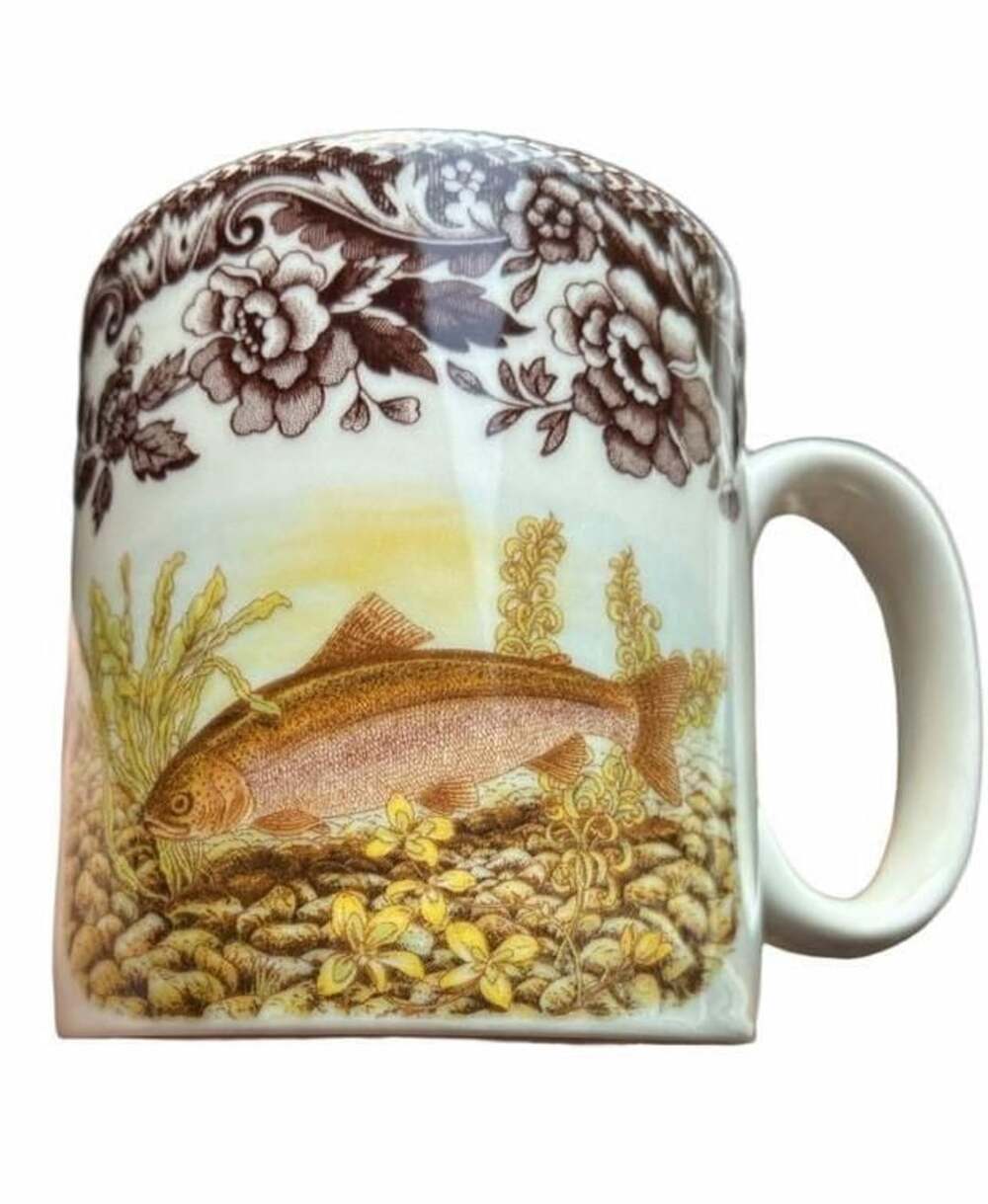 Spode Woodland North American Fish Rainbow Trout Coffee Mug